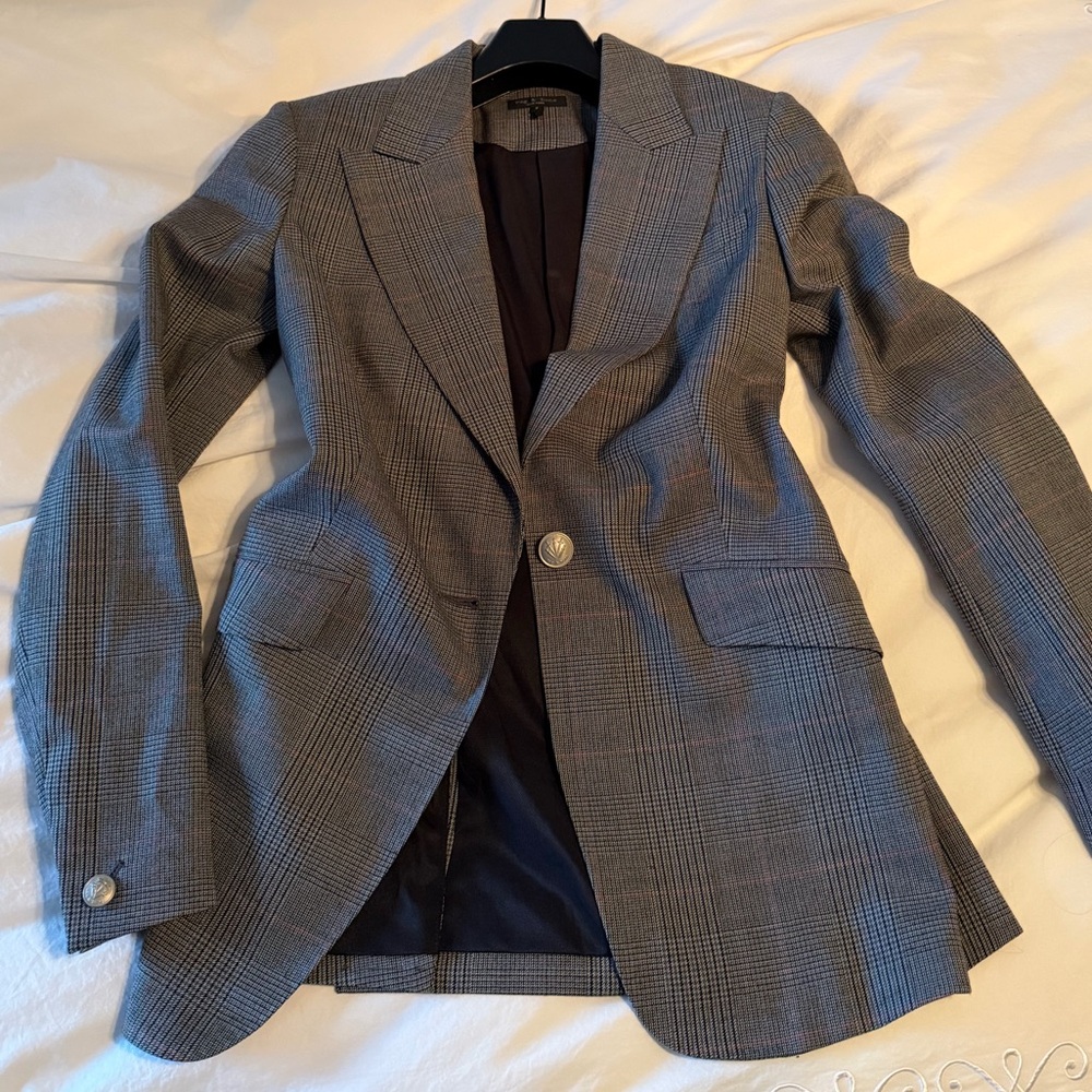 rag & bone Gray Plaid Blazer